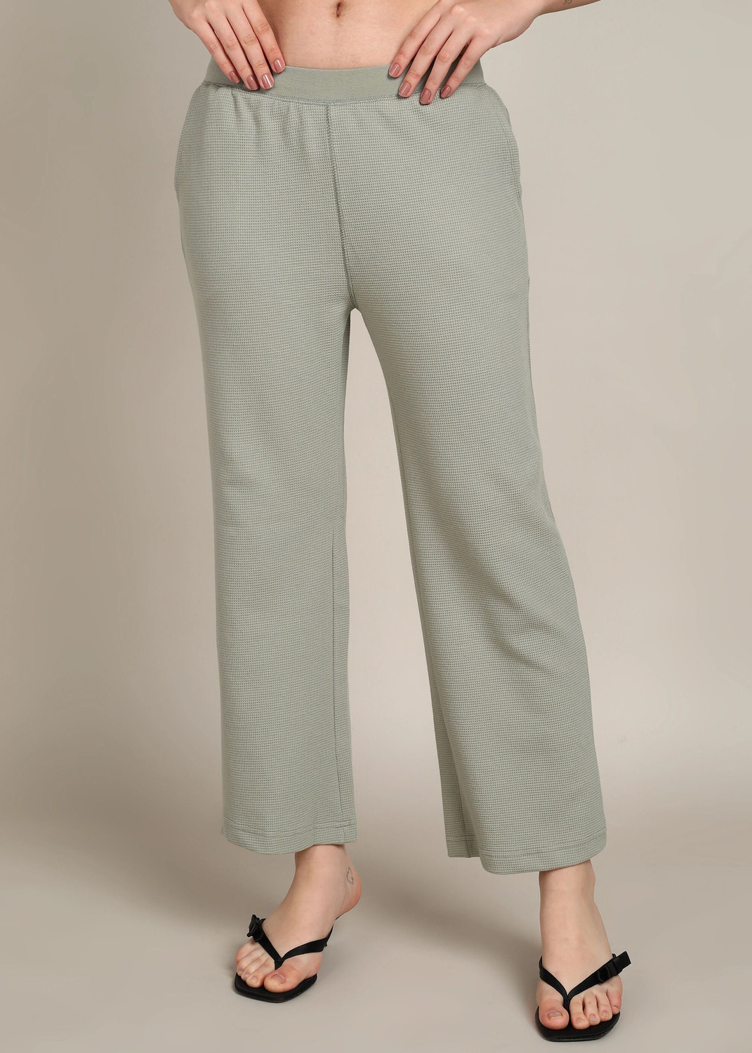 Image of Alan Jones Relaxed Women Light Green Trousers