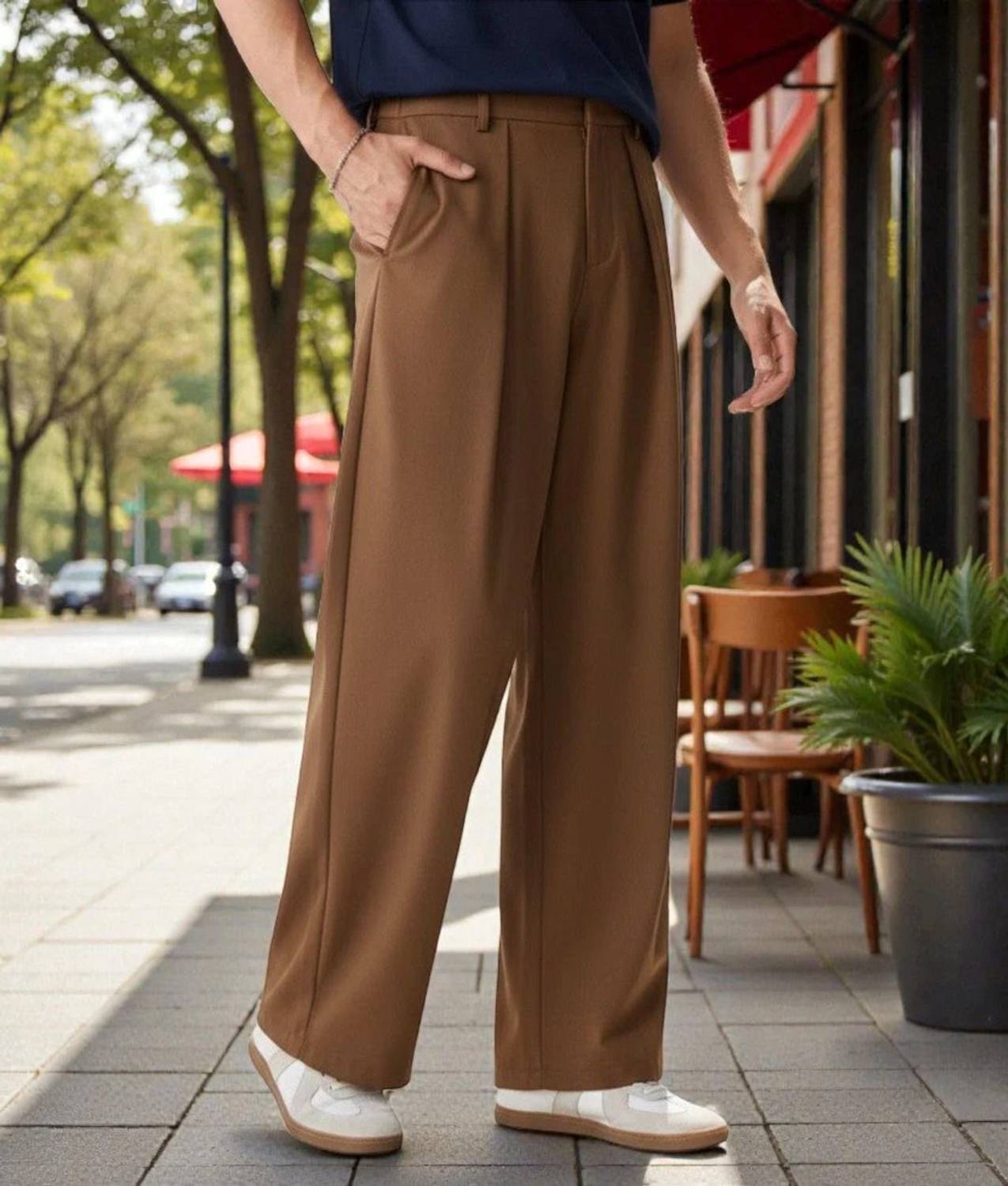 KOTTY Regular Fit Men Brown Trousers - Image 5