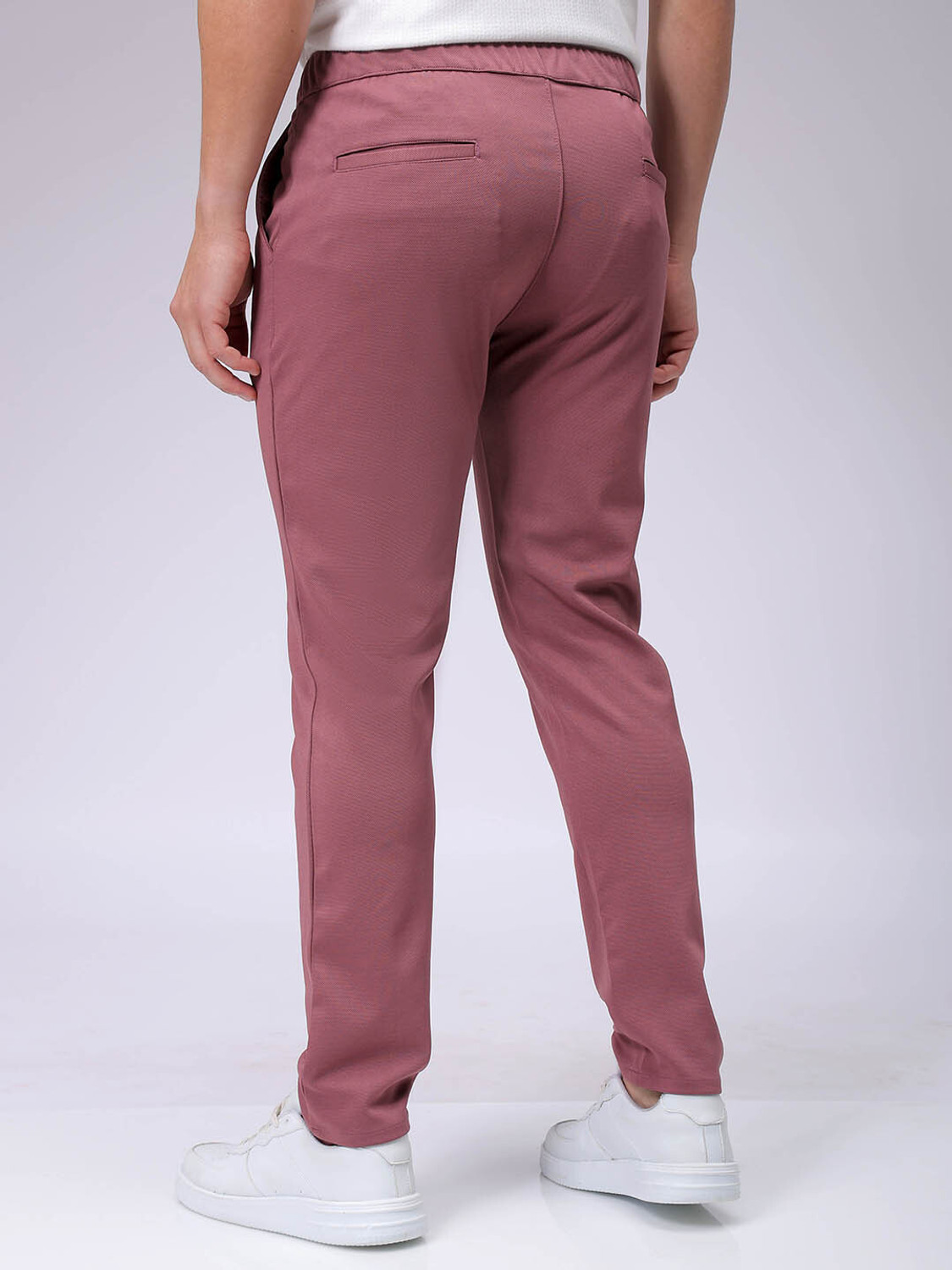Image of The Indian Garage Co. Slim Fit Men Red Trousers