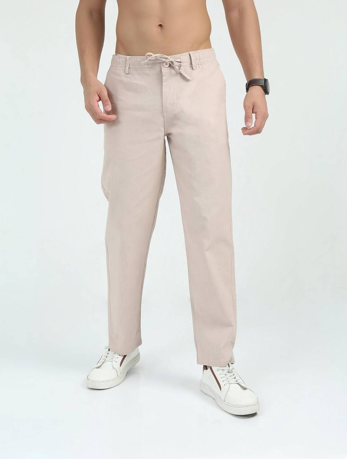 Bellaciao Men Cream Trousers