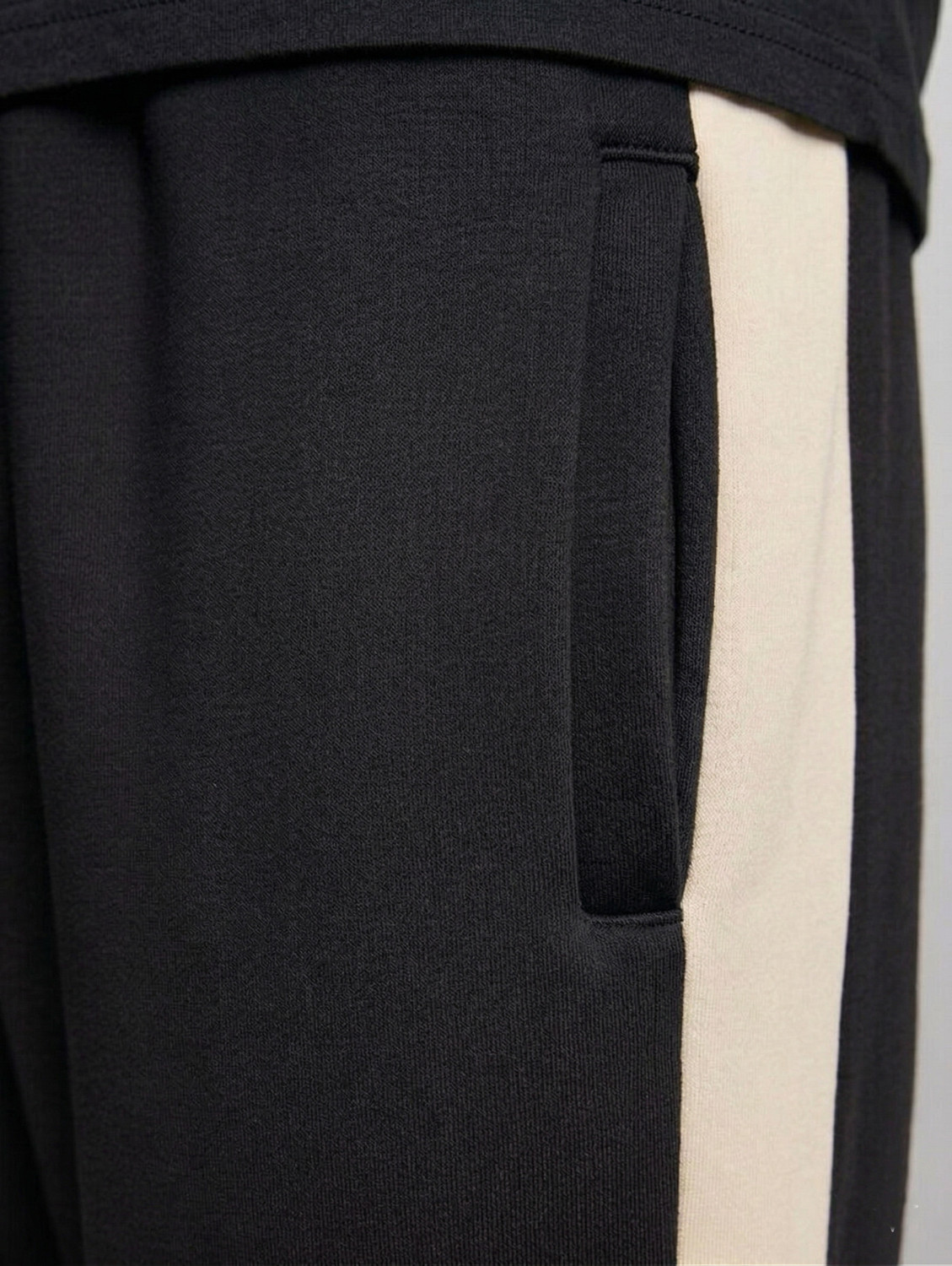 Image of FABBAZE Loose Fit Men Black Trousers