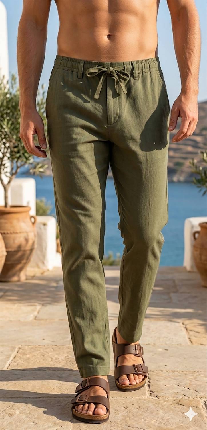 RIARTS Relaxed Men Green Trousers - Image 1