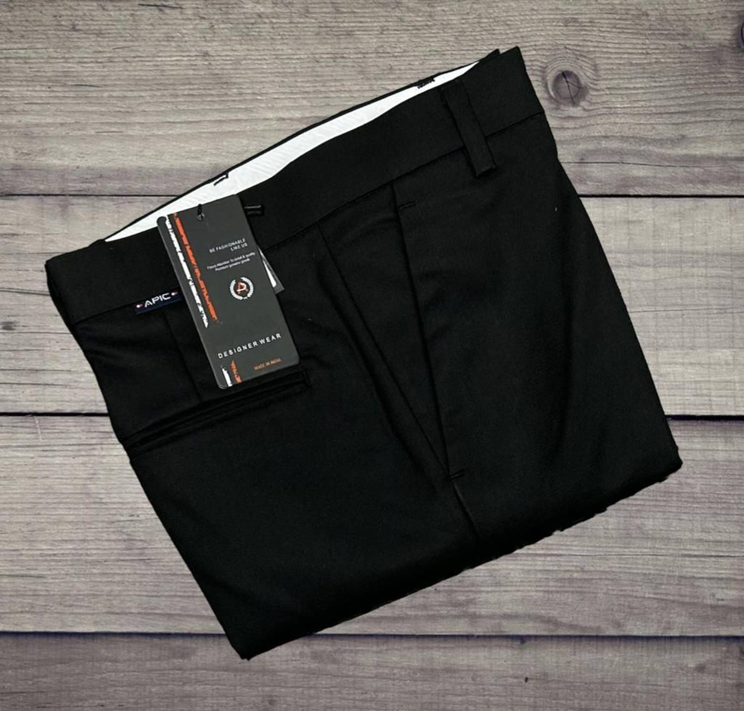 Aapic Regular Fit Men Black Trousers