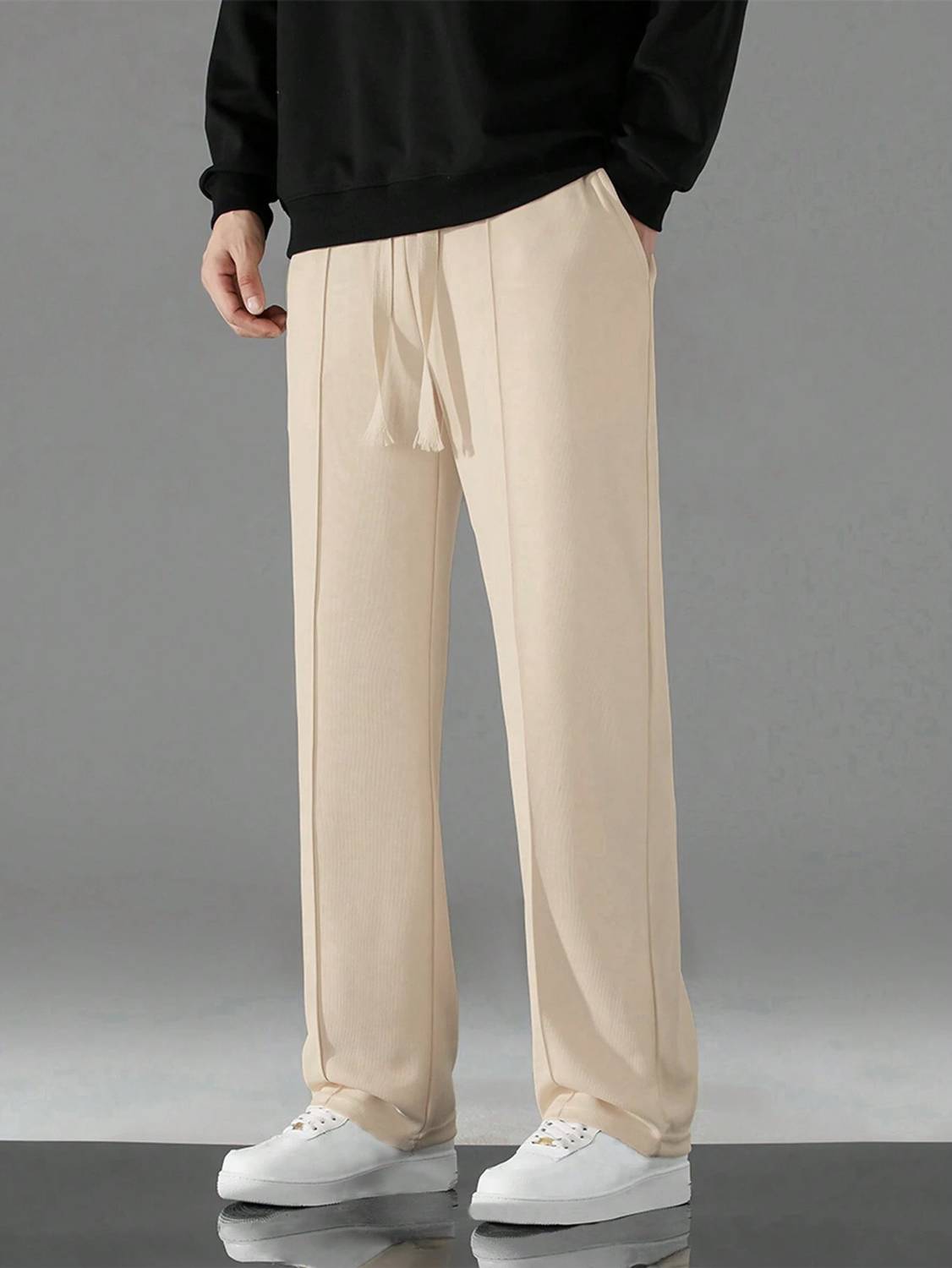 KAJARU Relaxed Men Beige Trousers - Image 1