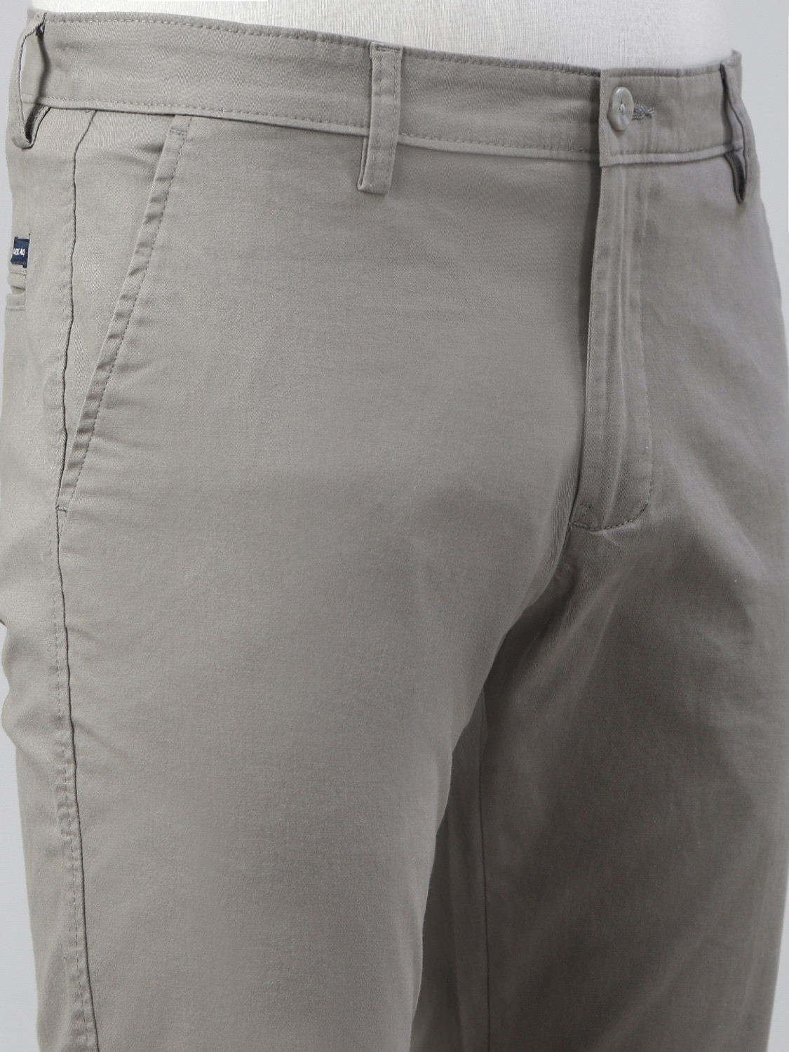 Image of Classic Polo Slim Fit Men Grey Trousers