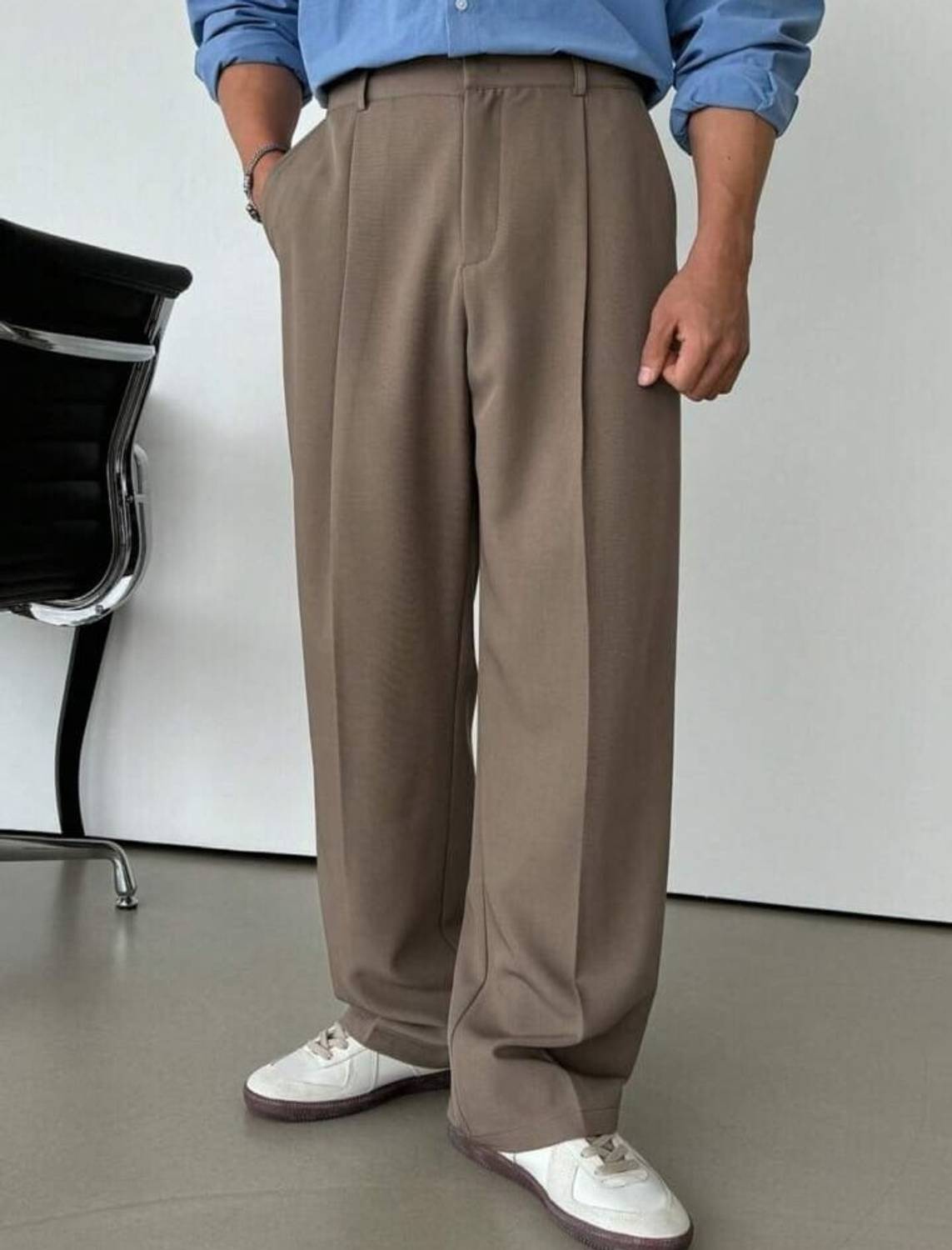 Broadstar Straight Fit Men Brown Trousers - Image 1