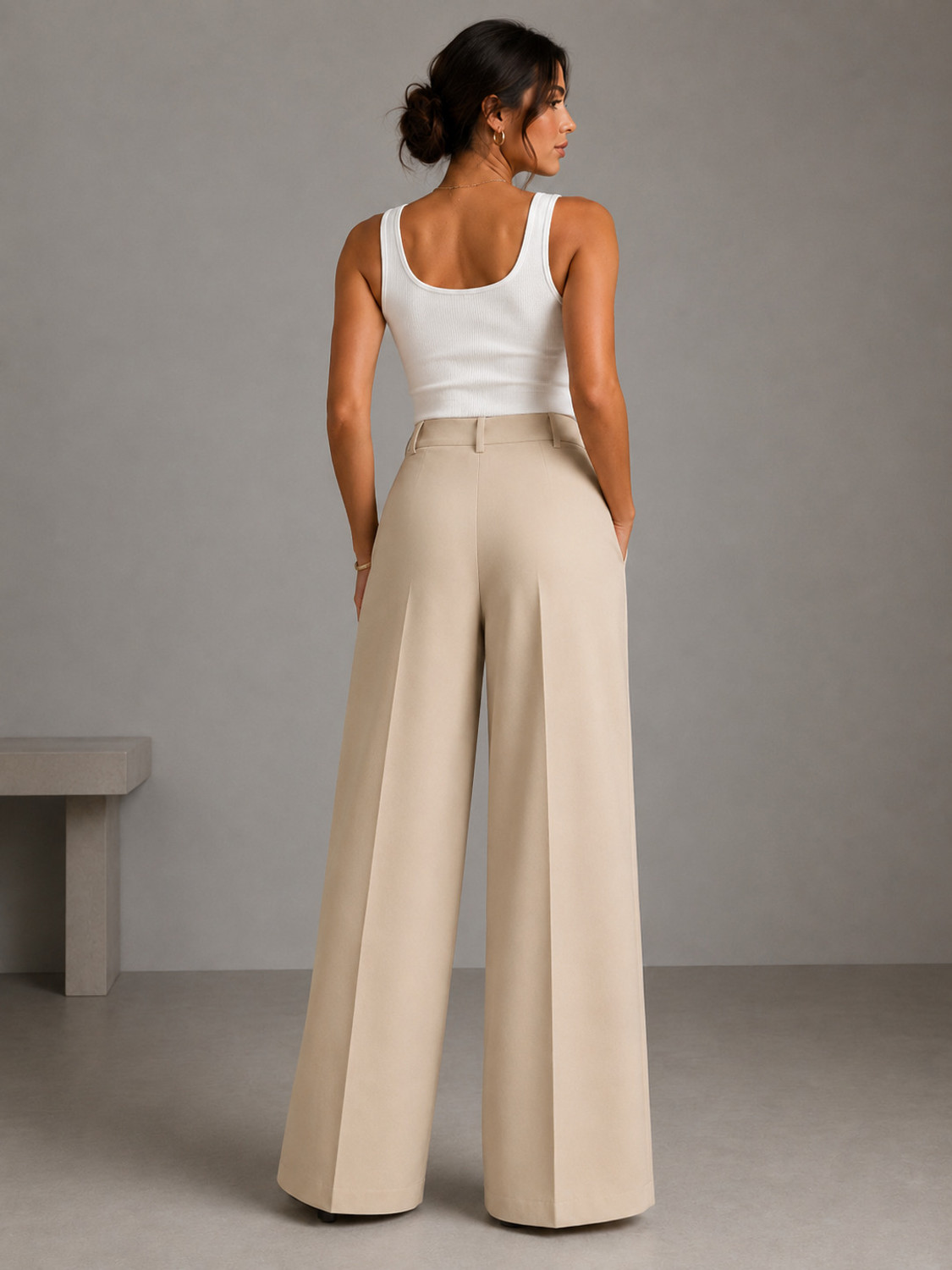 Image of KOTTY Relaxed Women Beige Trousers