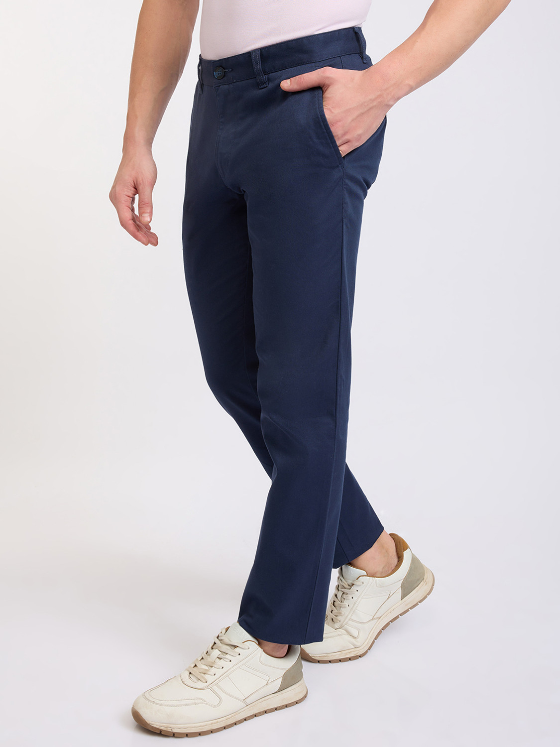 Image of PARX Tapered Men Blue Trousers