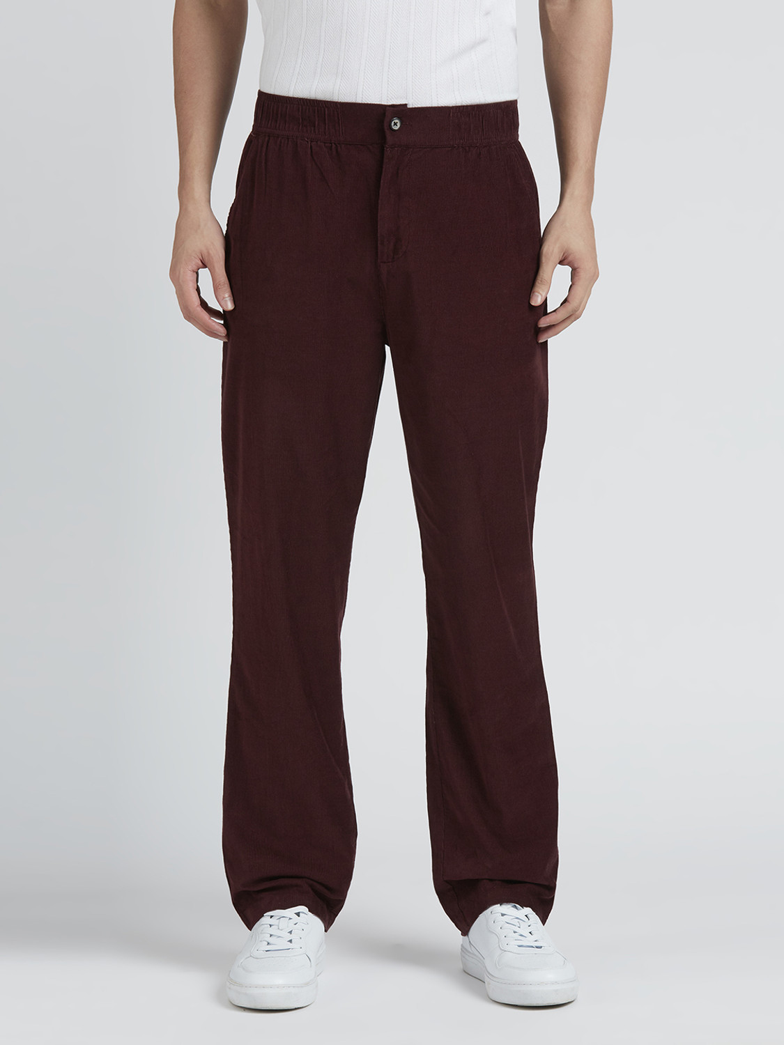 Image of Pepe Jeans Regular Fit Men Purple Trousers