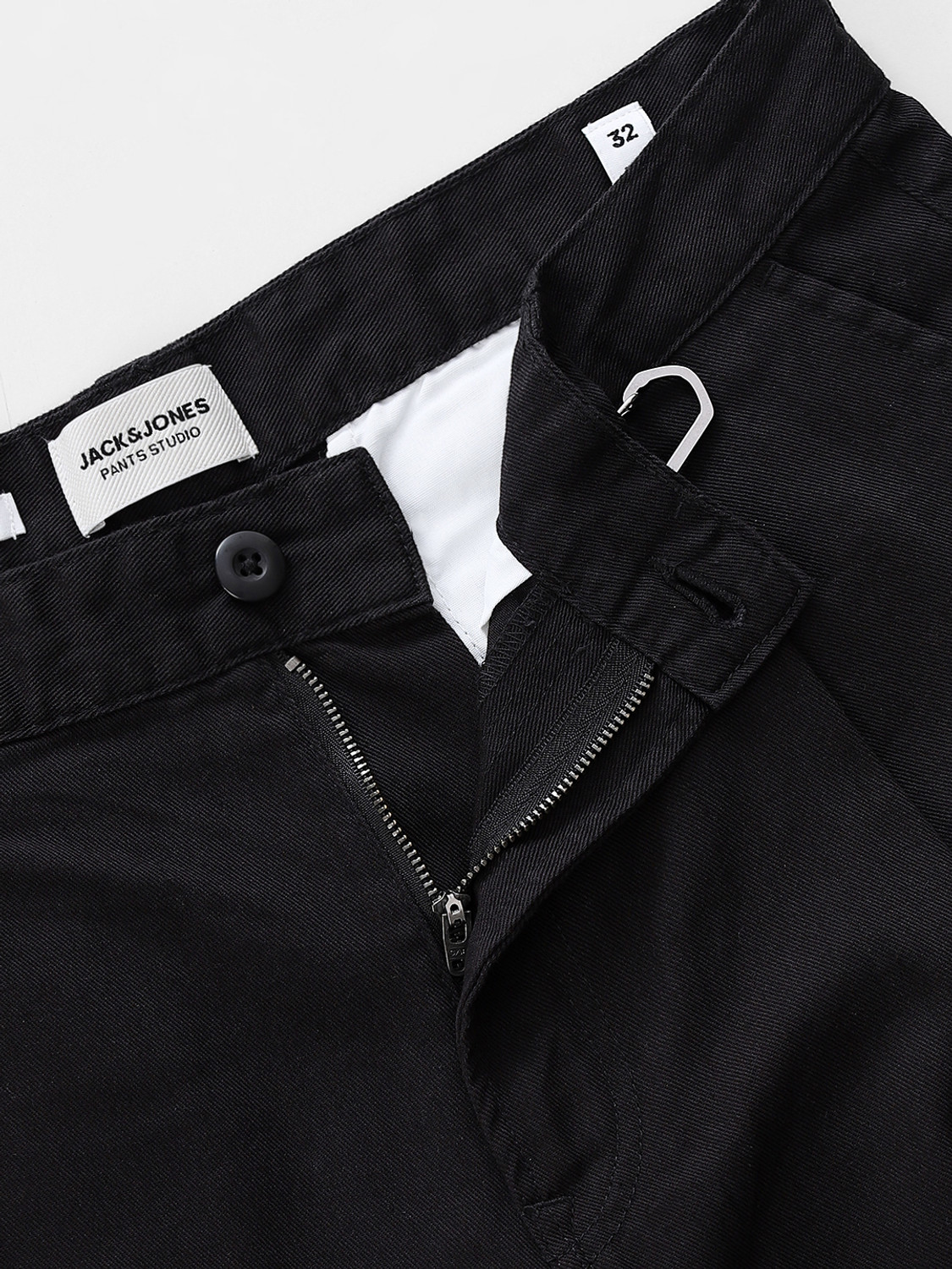 Image of JACK & JONES Loose Fit Men Black Trousers