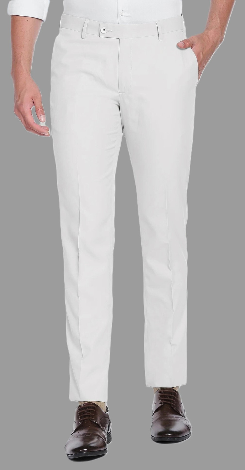 Image of METRONAUT Regular Fit Men White Trousers