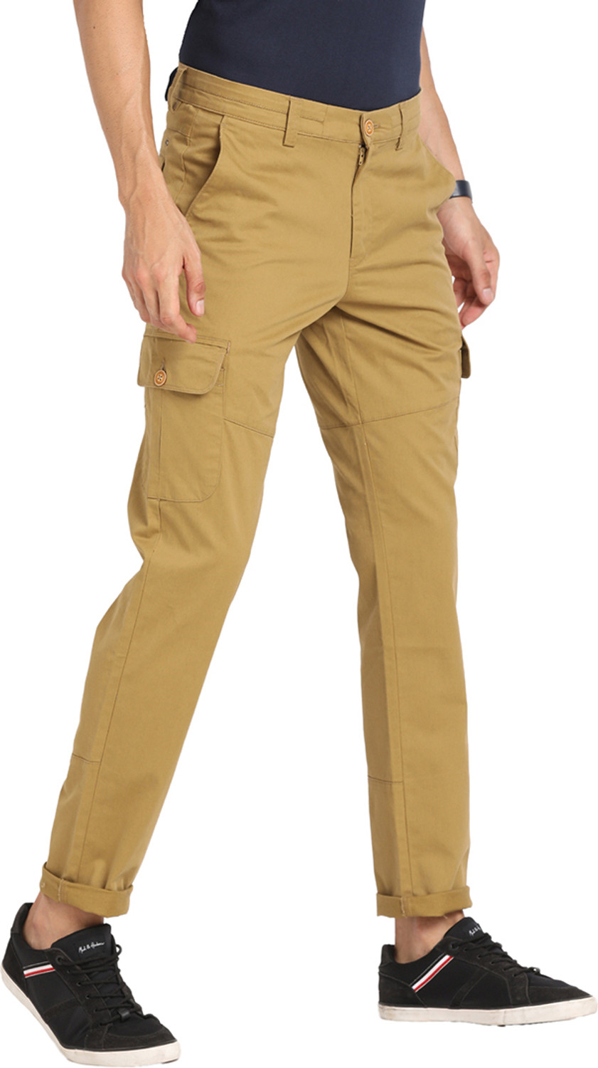 Image of TURTLE Slim Fit Men Brown Trousers