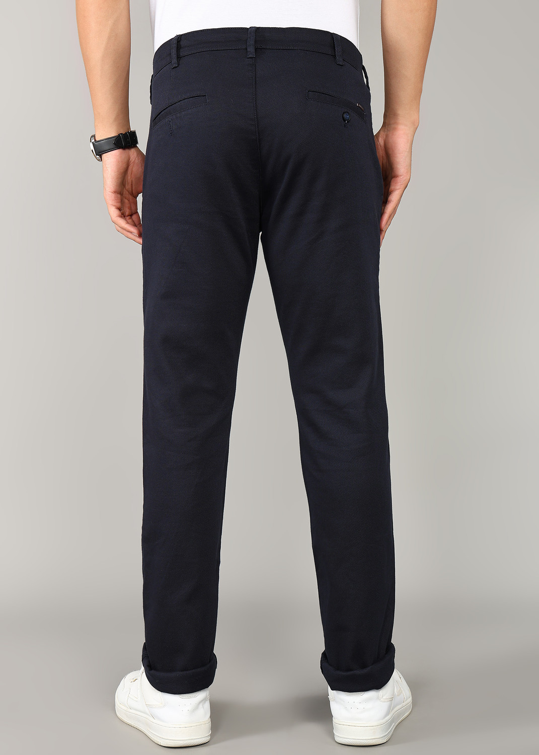 Image of KILLER Slim Fit Men Dark Blue Trousers