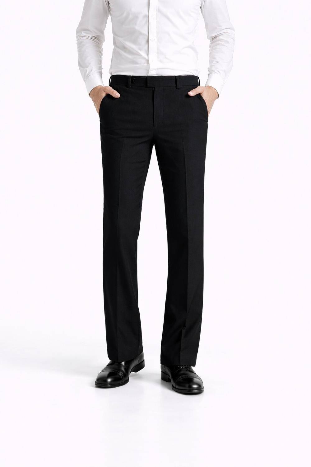 LOVRIN Regular Fit Men Black Trousers - Image 5