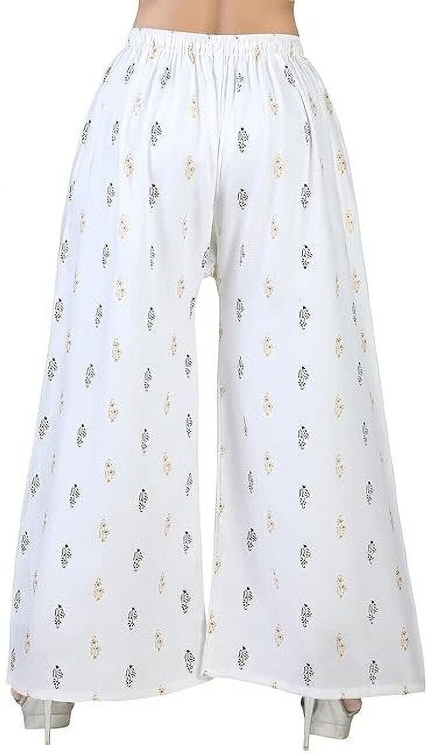 Image of PALAZZO DESIGNS Relaxed Women White Trousers