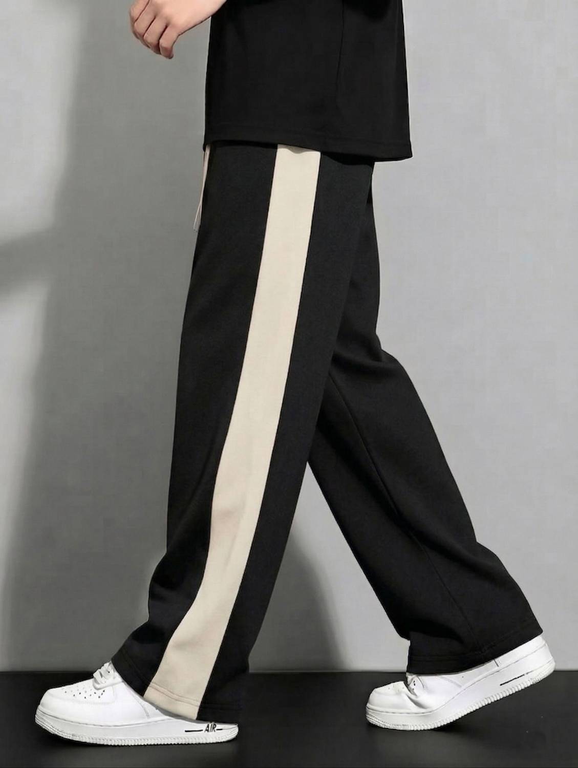 FABBAZE Loose Fit Black Trousers - Image 1