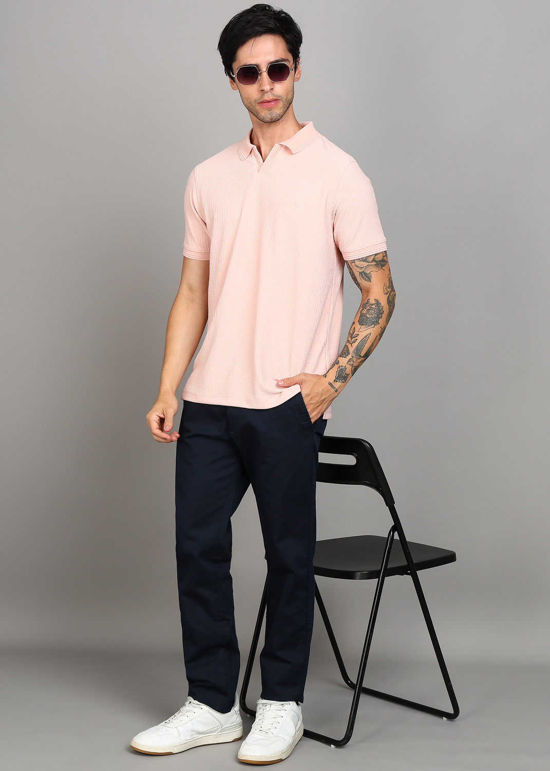 Image of KILLER Slim Fit Men Dark Blue Trousers