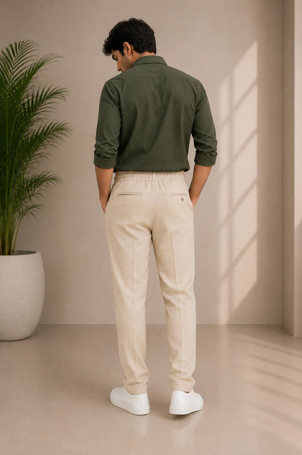 AKAZ Men Cream Trousers - Image 5