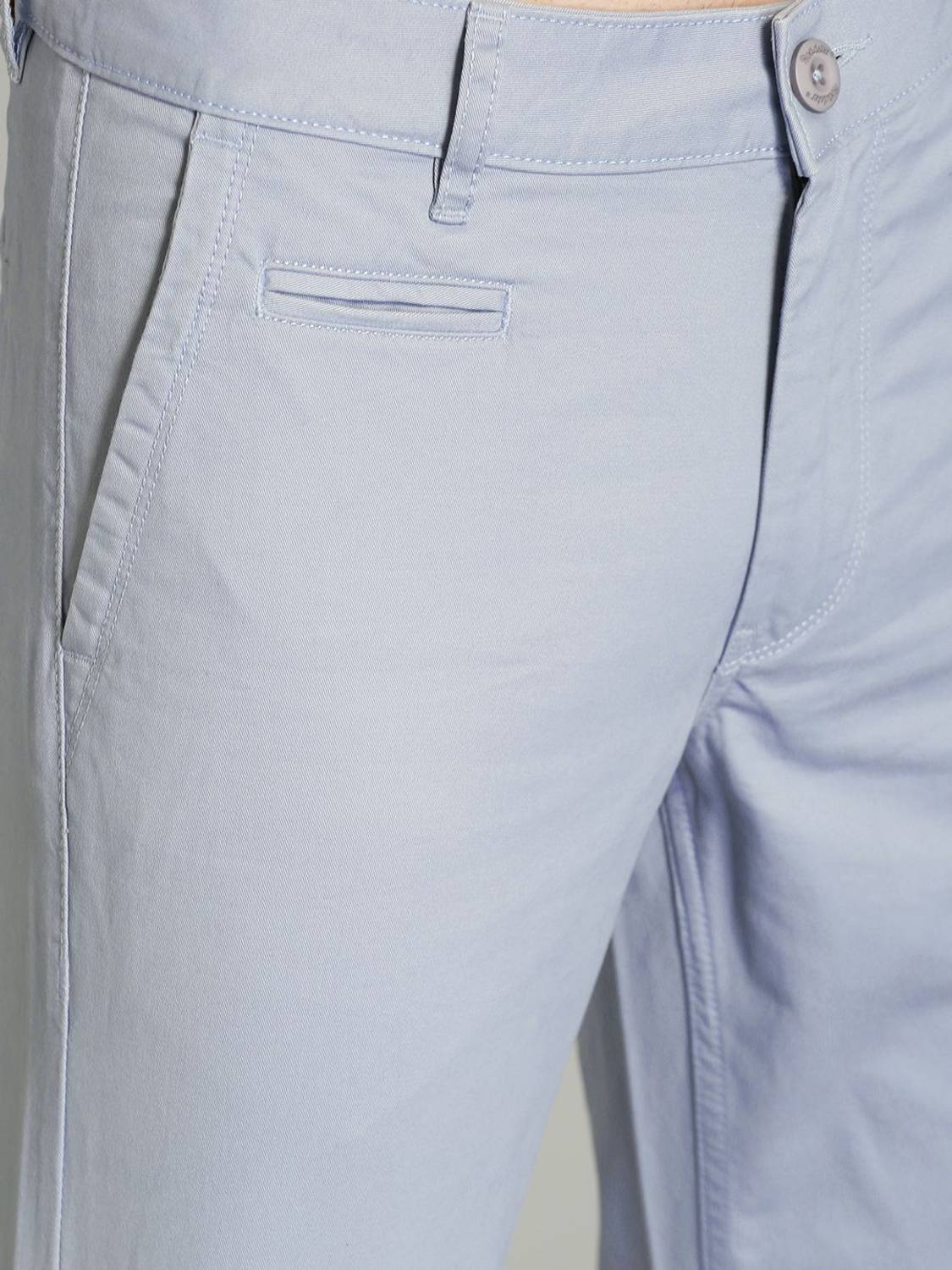 Roadster Men Light Blue Trousers - Image 4
