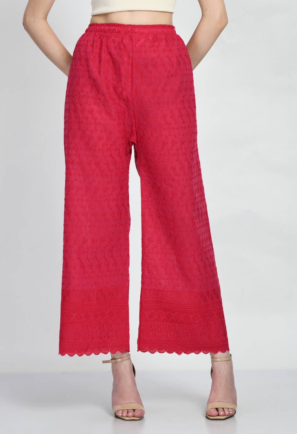 Krishna Enterprises Regular Fit Women Pink Trousers
