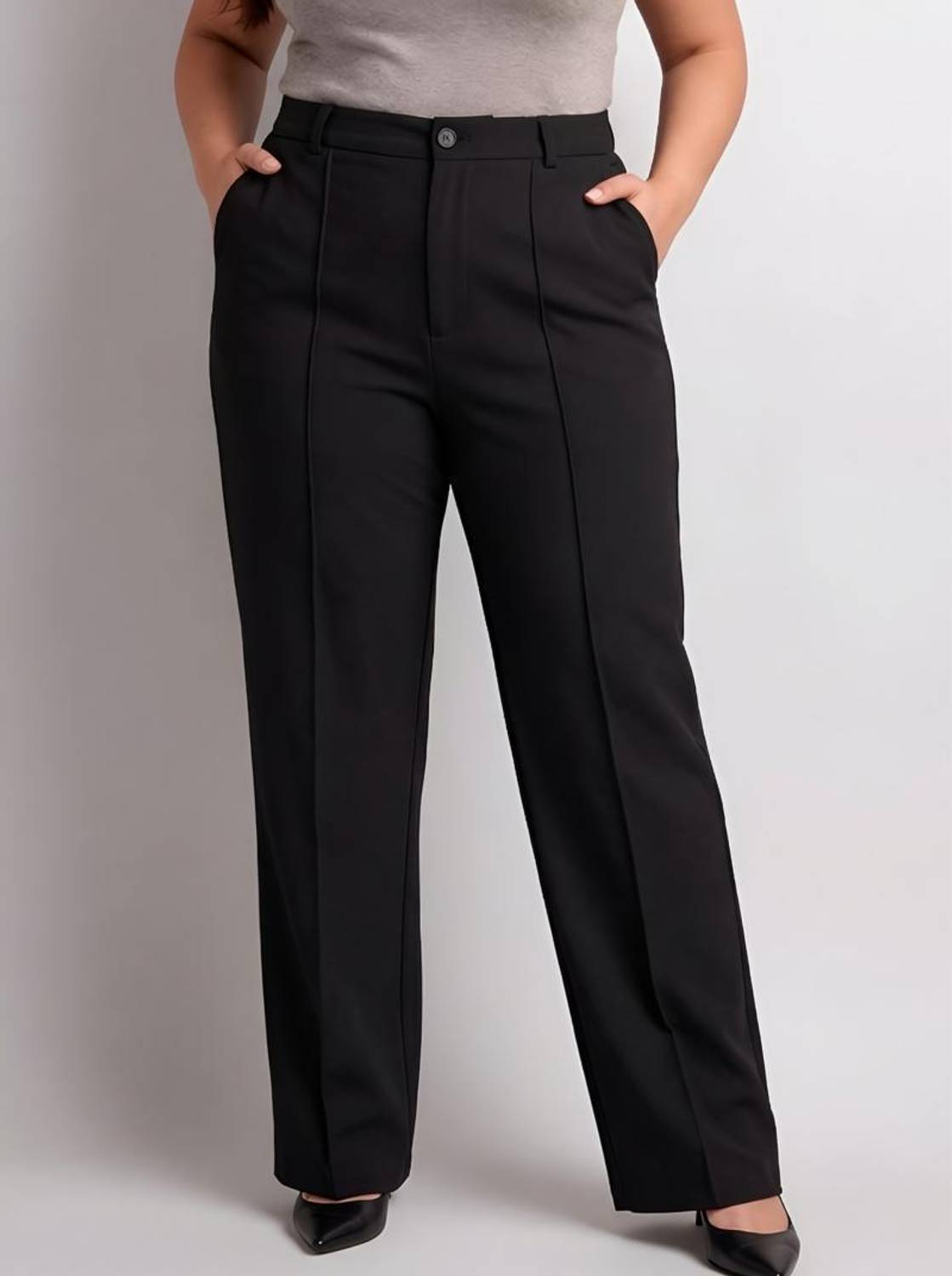 CADMON Regular Fit Women Black Trousers