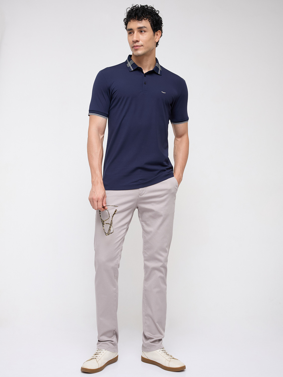 Image of KILLER Slim Fit Men Grey Trousers