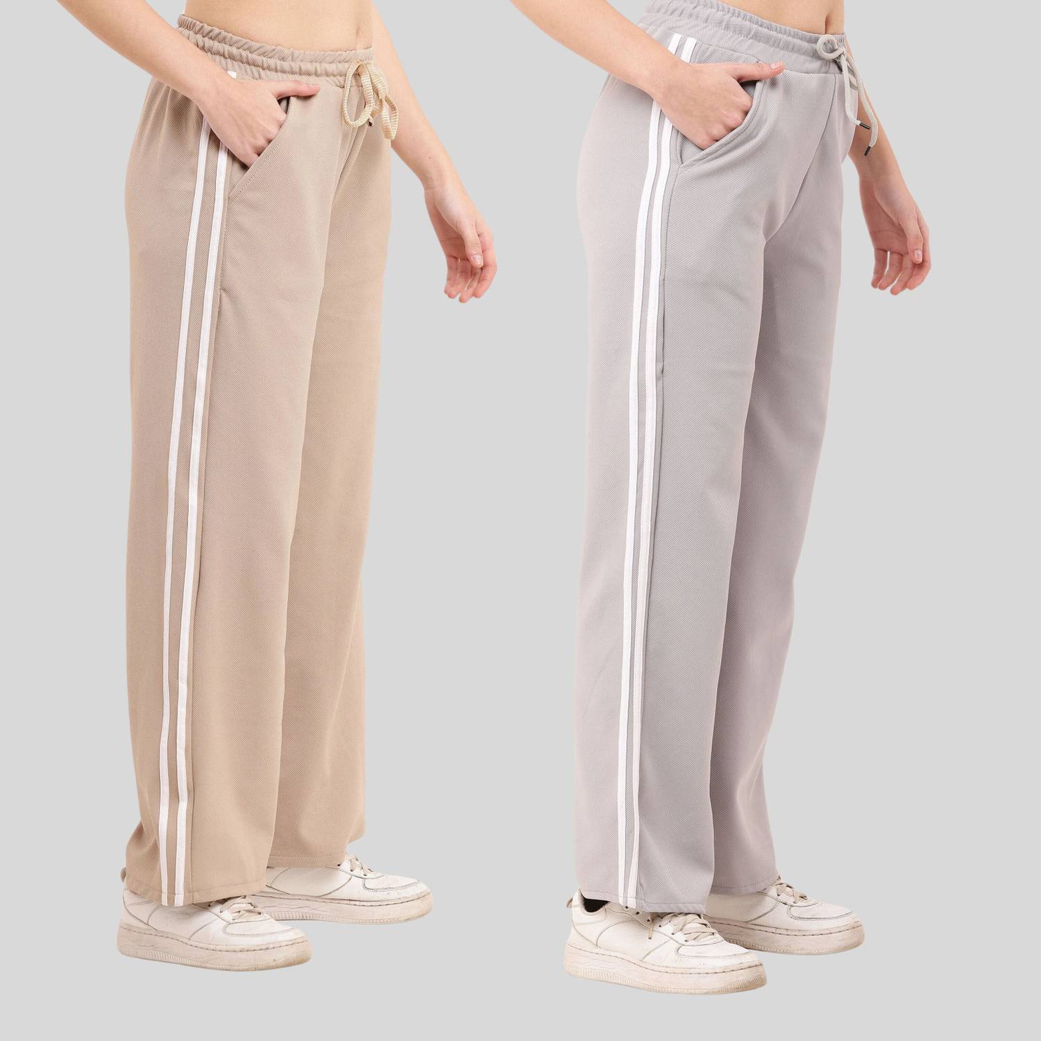 Amaira Fashion Loose Fit Women Grey Trousers