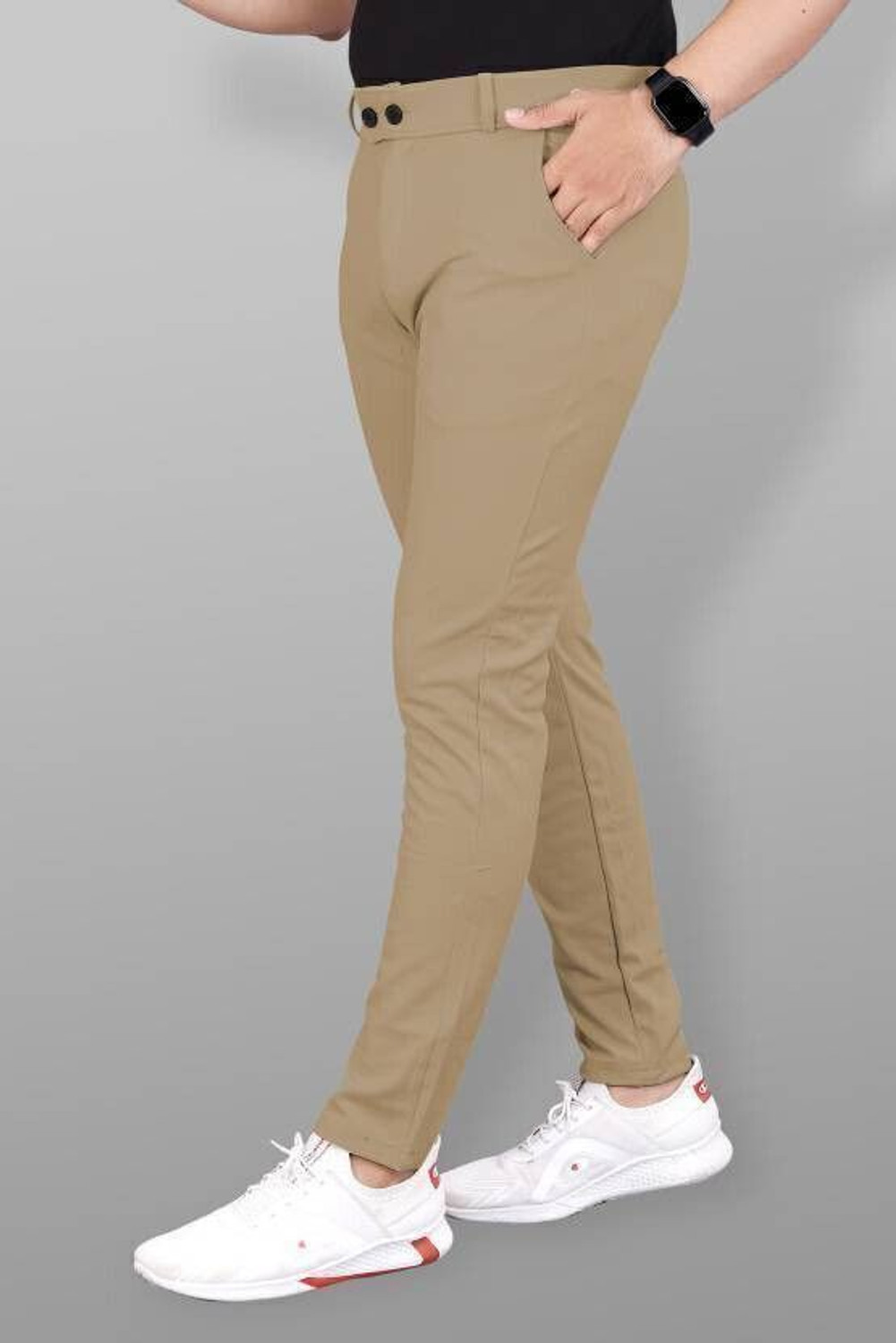 Image of METRONAUT Regular Fit Men Beige Trousers