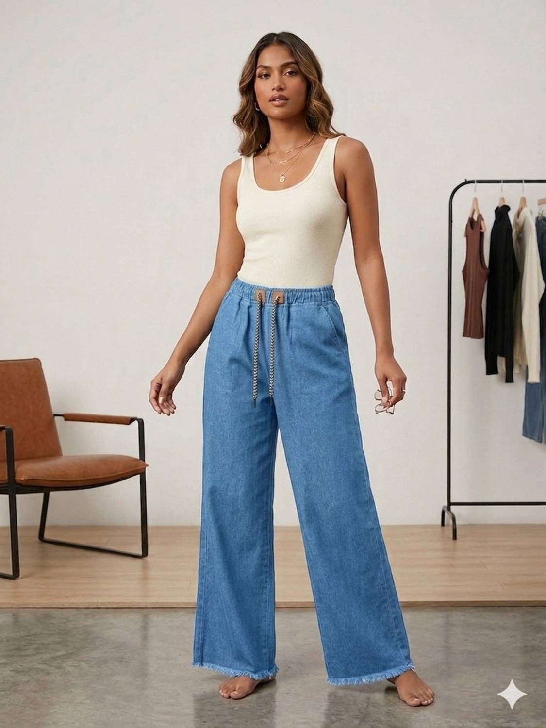 BNK NEXUS Loose Fit Women Blue Trousers