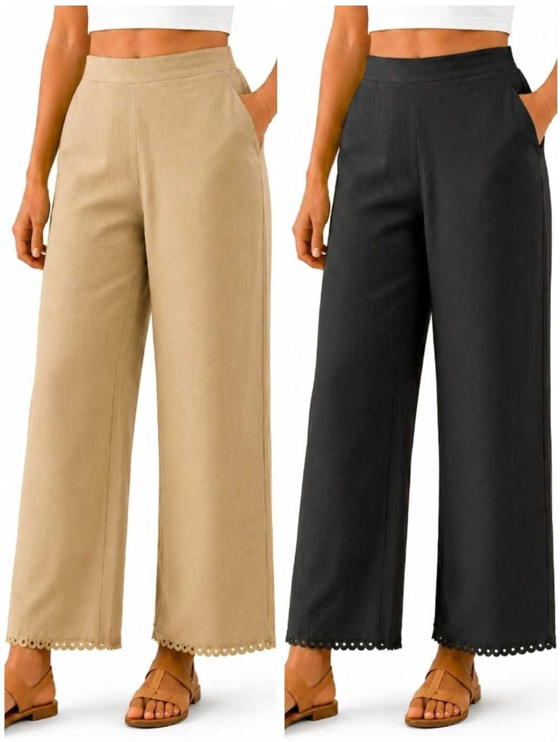Image of Ramyaa Fabs Loose Fit Women Multicolor Trousers