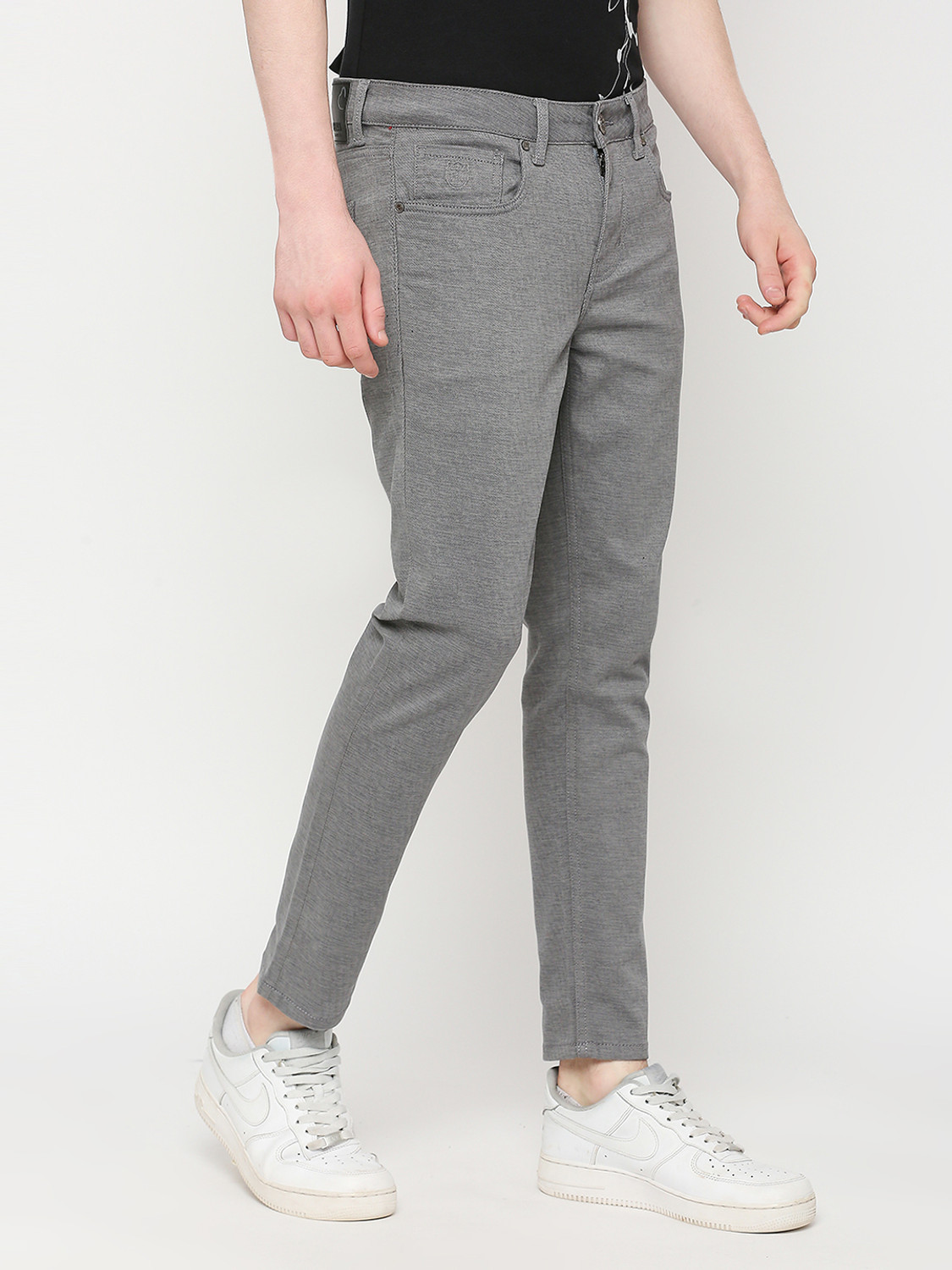 Image of BEING HUMAN Relaxed Men Grey Trousers