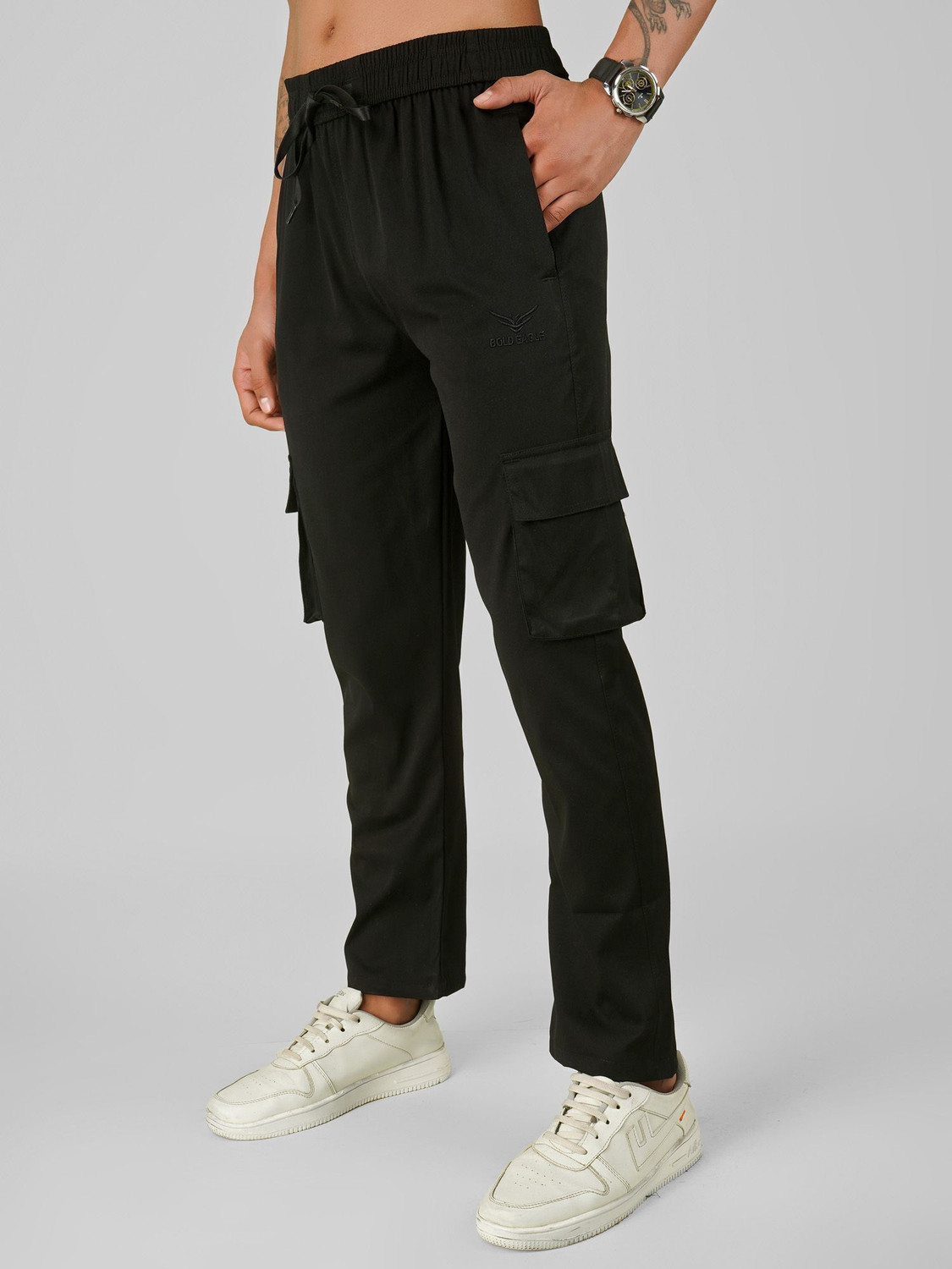 Image of Funk Orbit Regular Fit Men Black Trousers