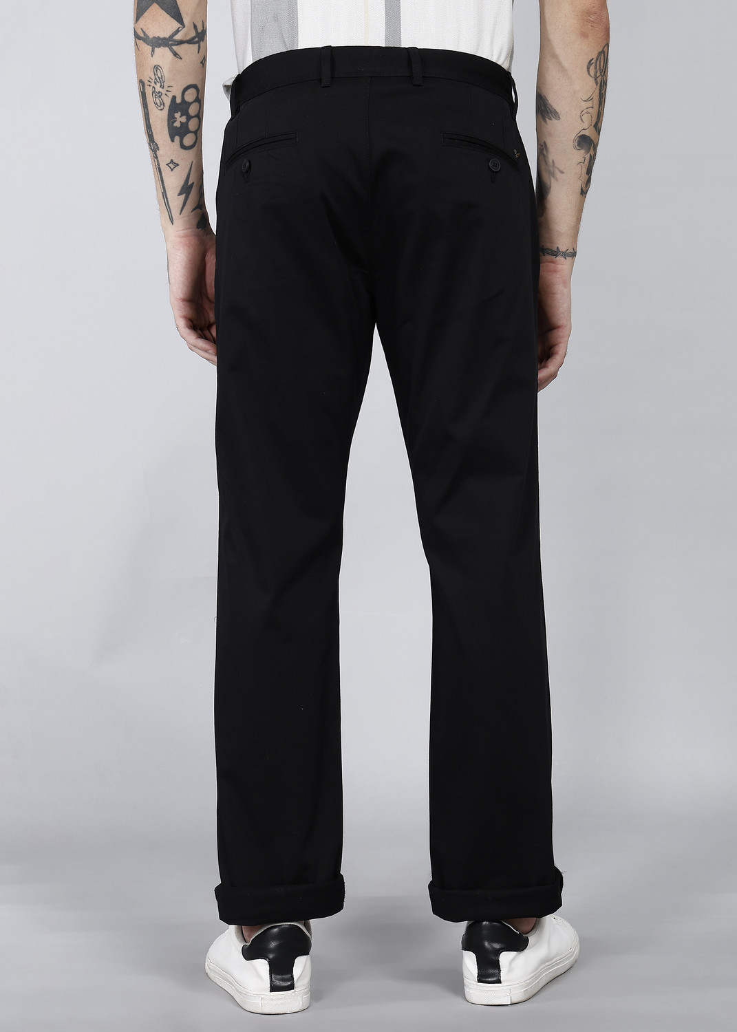 Image of Blackberrys Slim Fit Men Black Trousers
