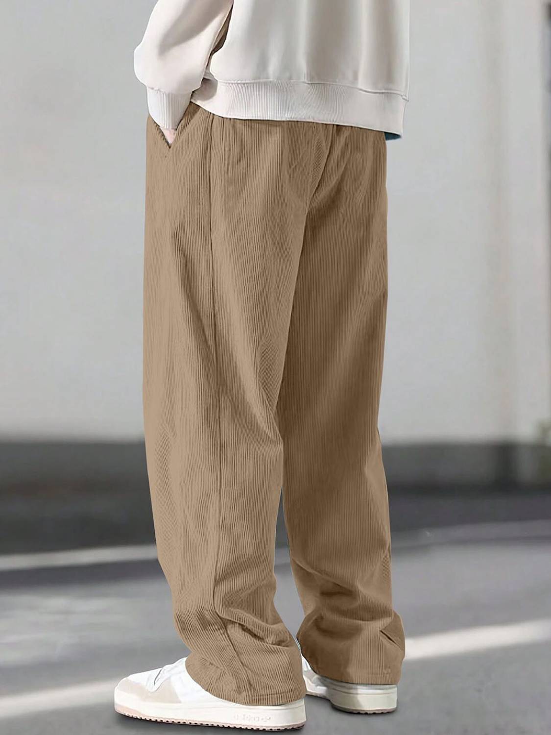 Fabflee Regular Fit Men Beige Trousers - Image 3