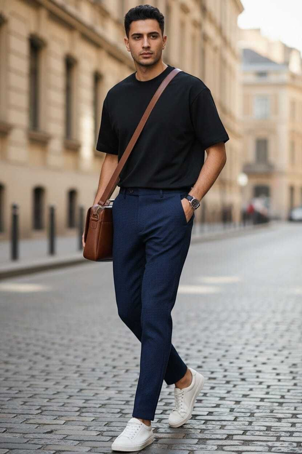 Image of Suhoor Fashion Regular Fit Men Blue Trousers