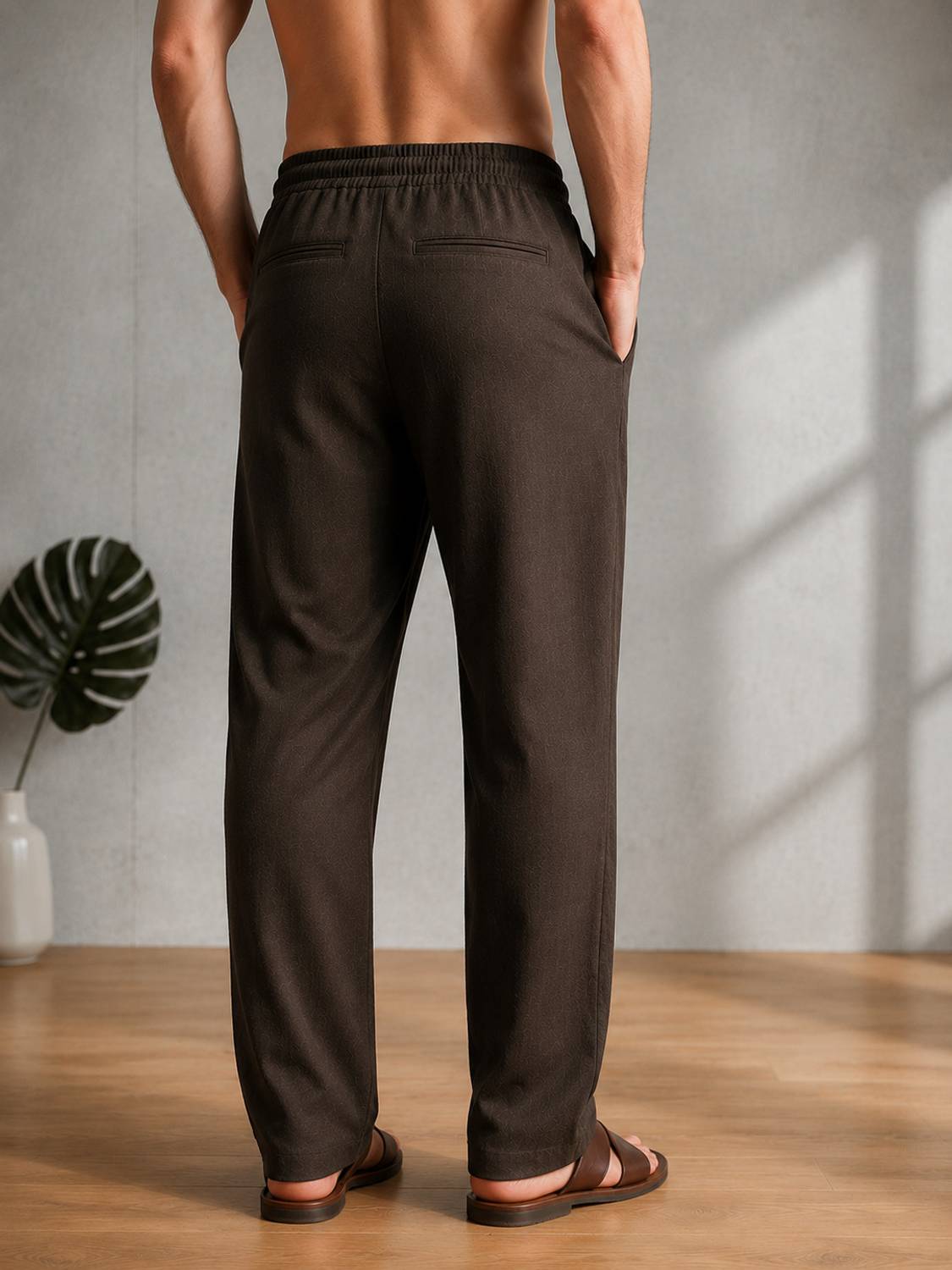 METRONAUT Relaxed Men Brown Trousers - Image 2