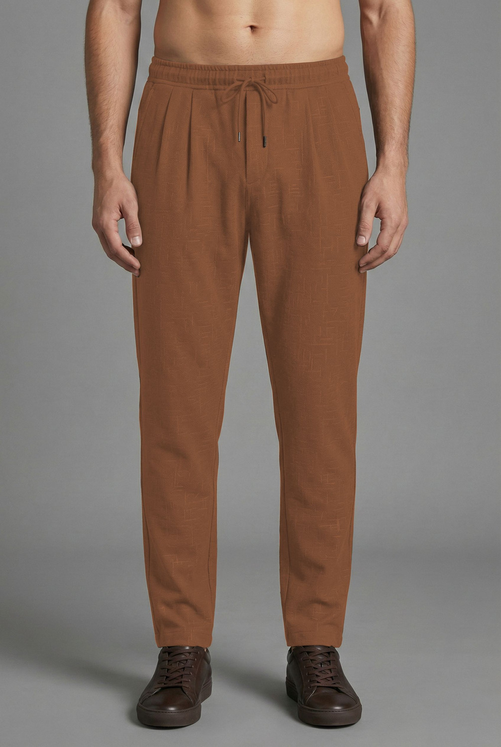 Image of INDICLUB Regular Fit Men Orange Trousers