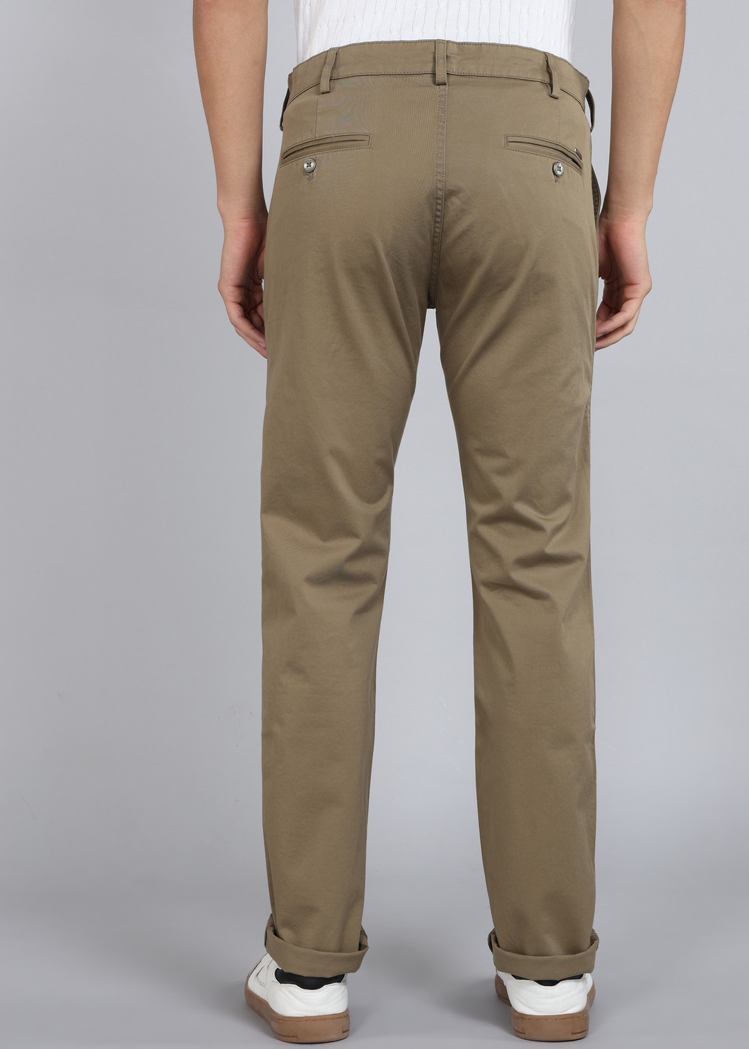 Image of KILLER Slim Fit Men Khaki Trousers