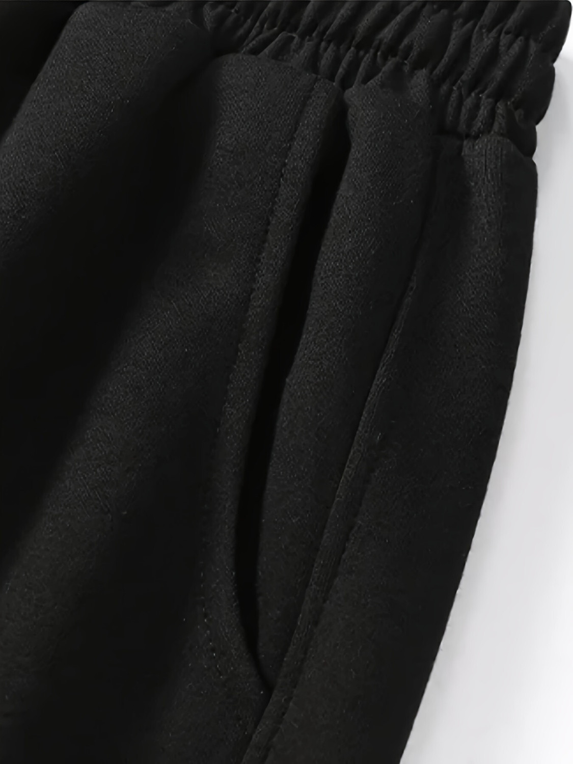 Image of Dockstreet Loose Fit Men Black Trousers