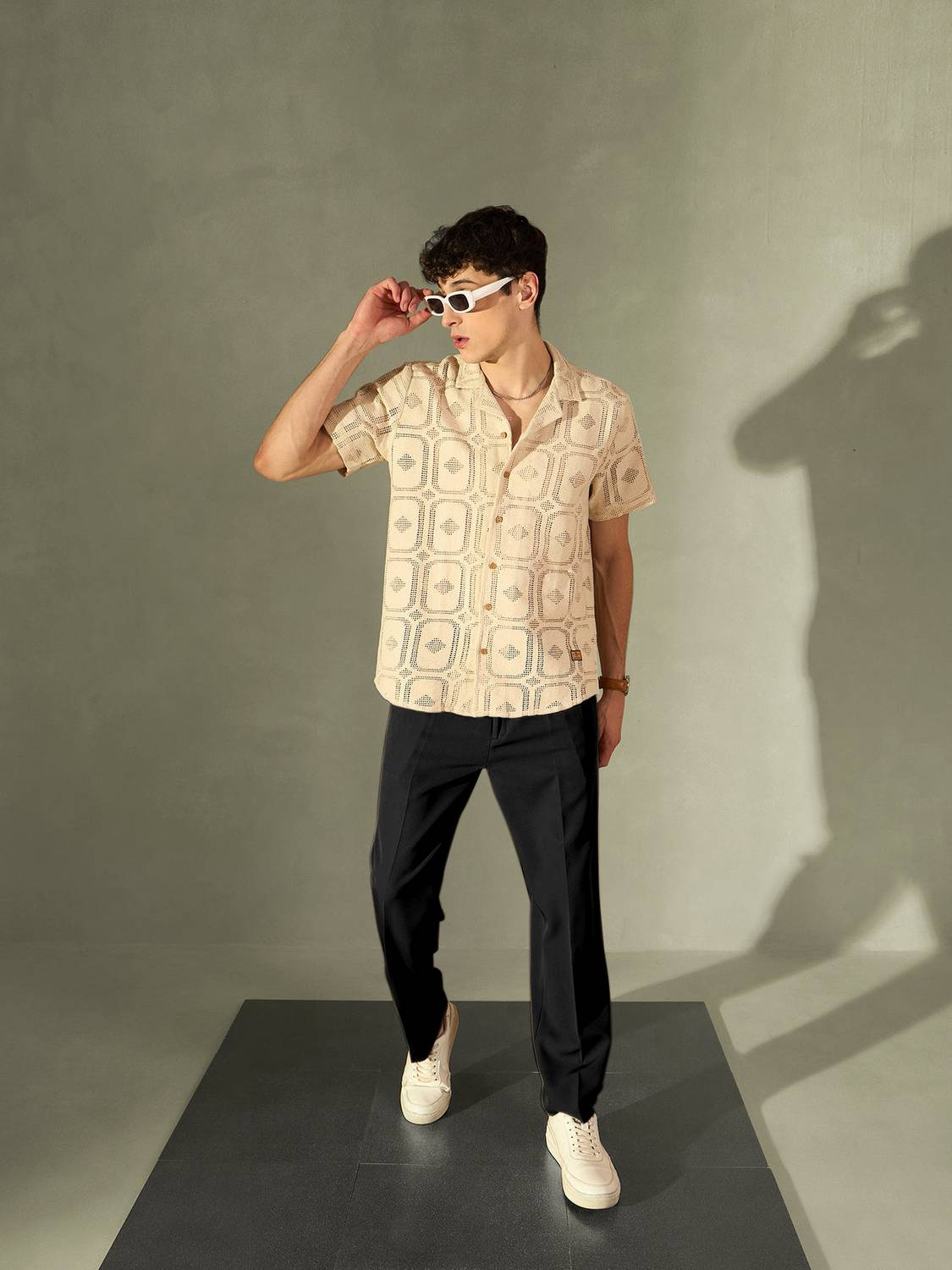 INDICLUB Loose Fit Black Trousers for Men - Image 5
