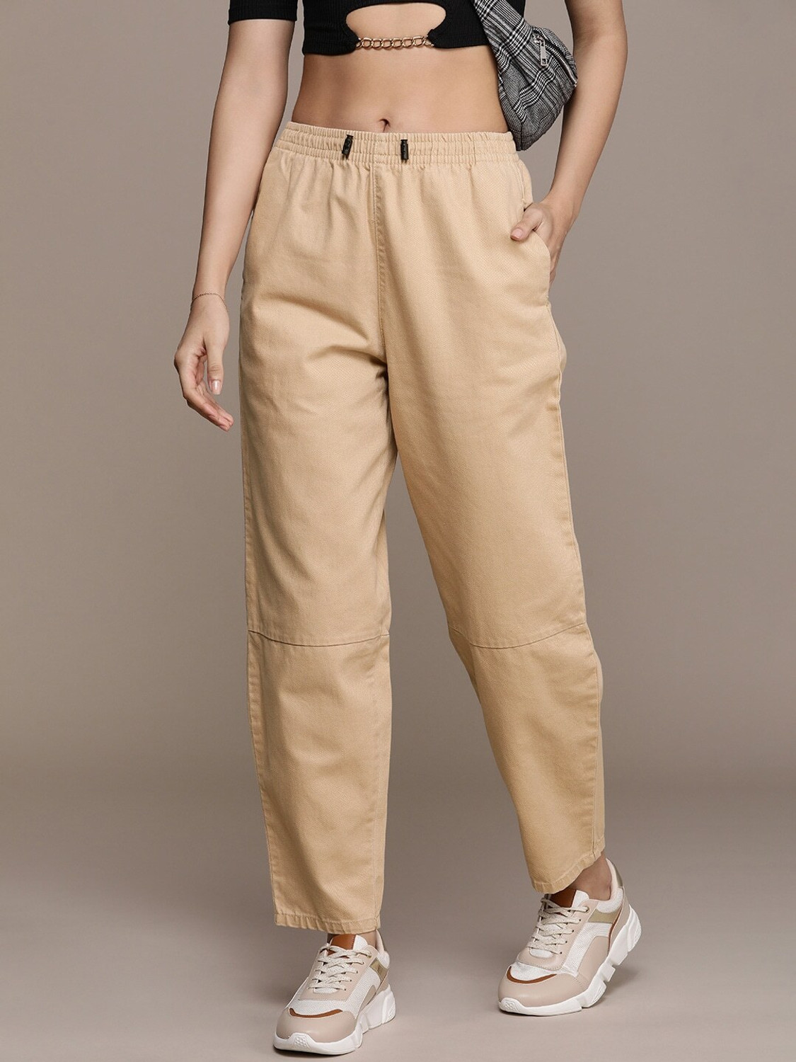 Image of Roadster Regular Fit Women Beige Trousers