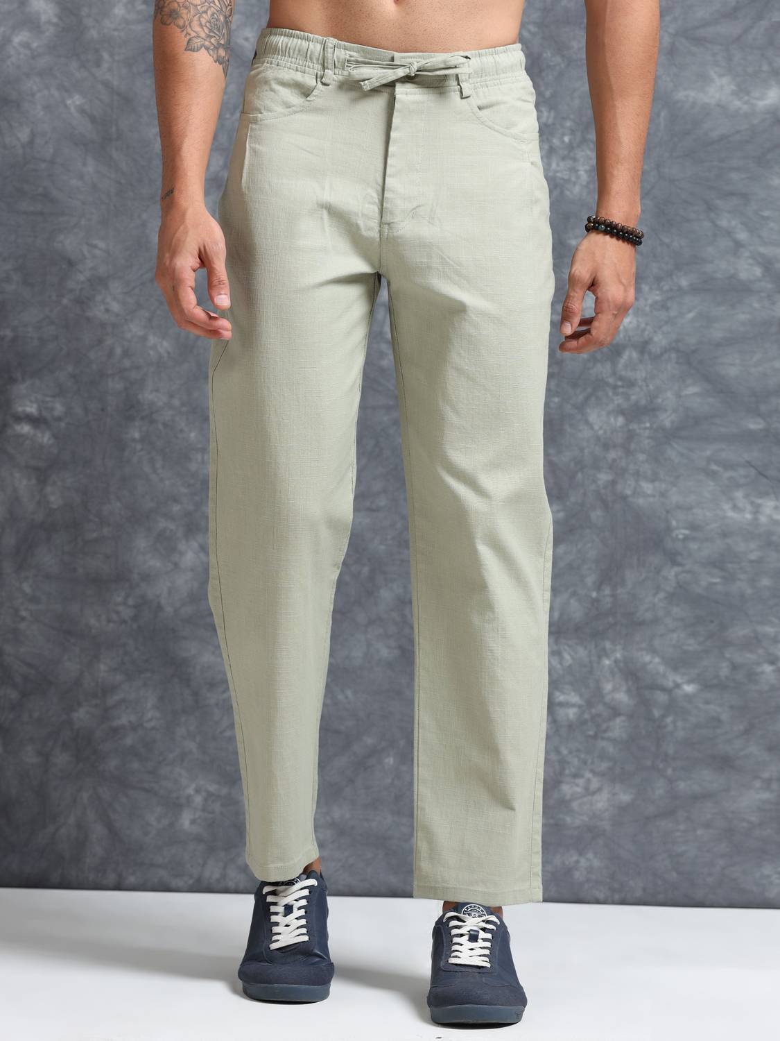 Bellaciao Men Light Green Trousers