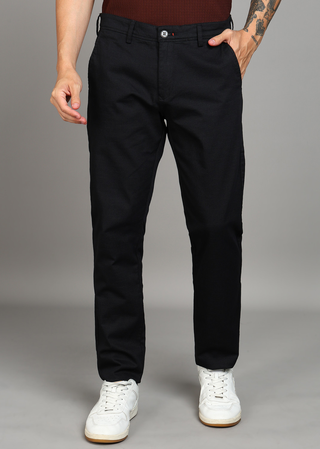 Image of KILLER Slim Fit Men Black Trousers