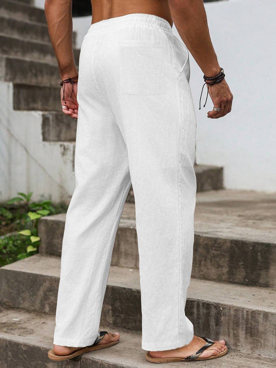 COMBRAIDED Regular Fit Men White Trousers - Image 2