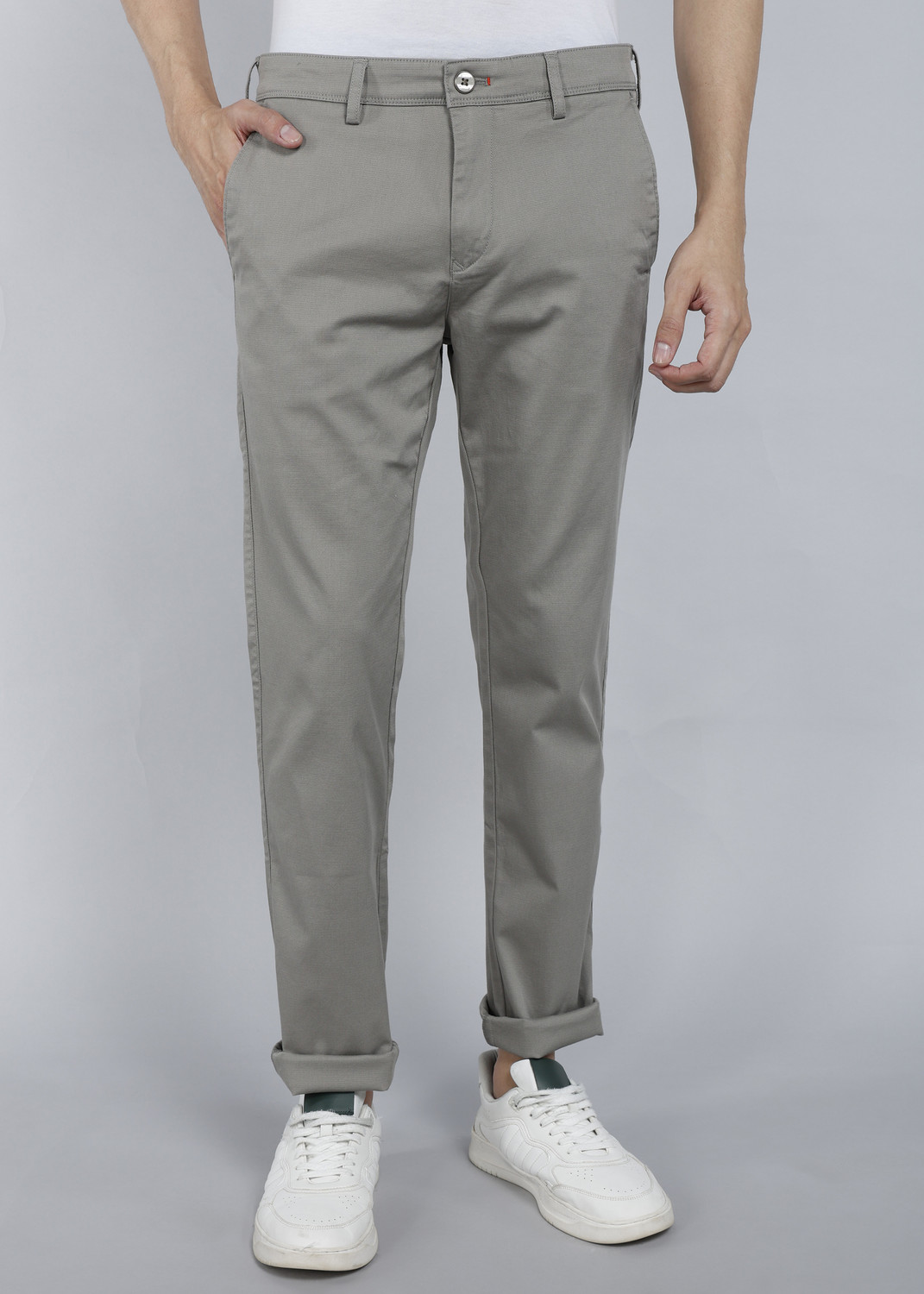 Image of KILLER Slim Fit Men Light Green Trousers