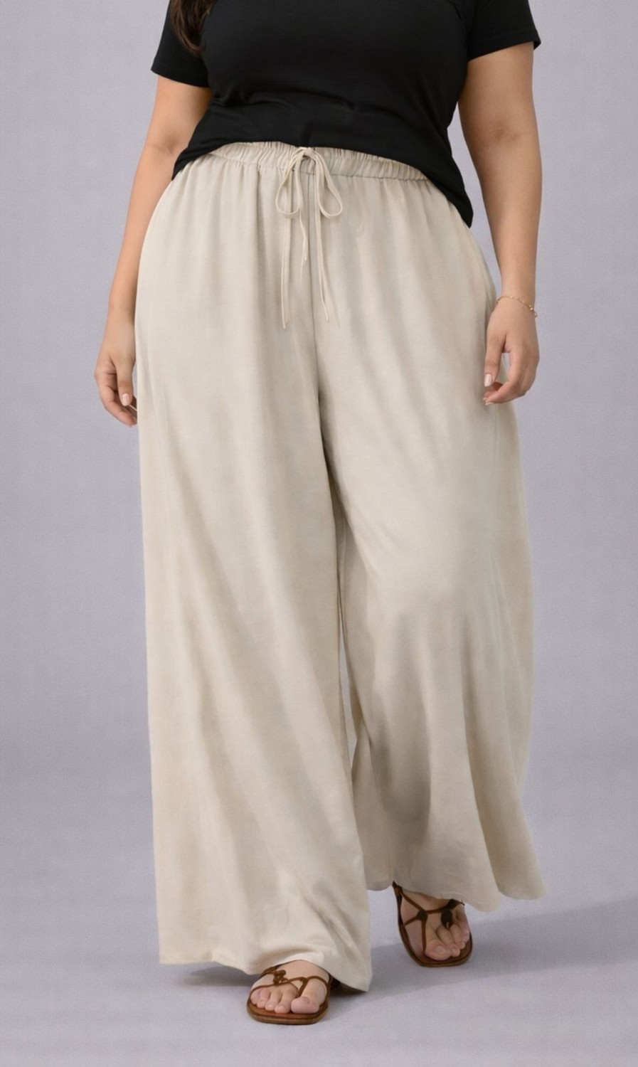 Image of KOTTY Loose Fit Women White Trousers