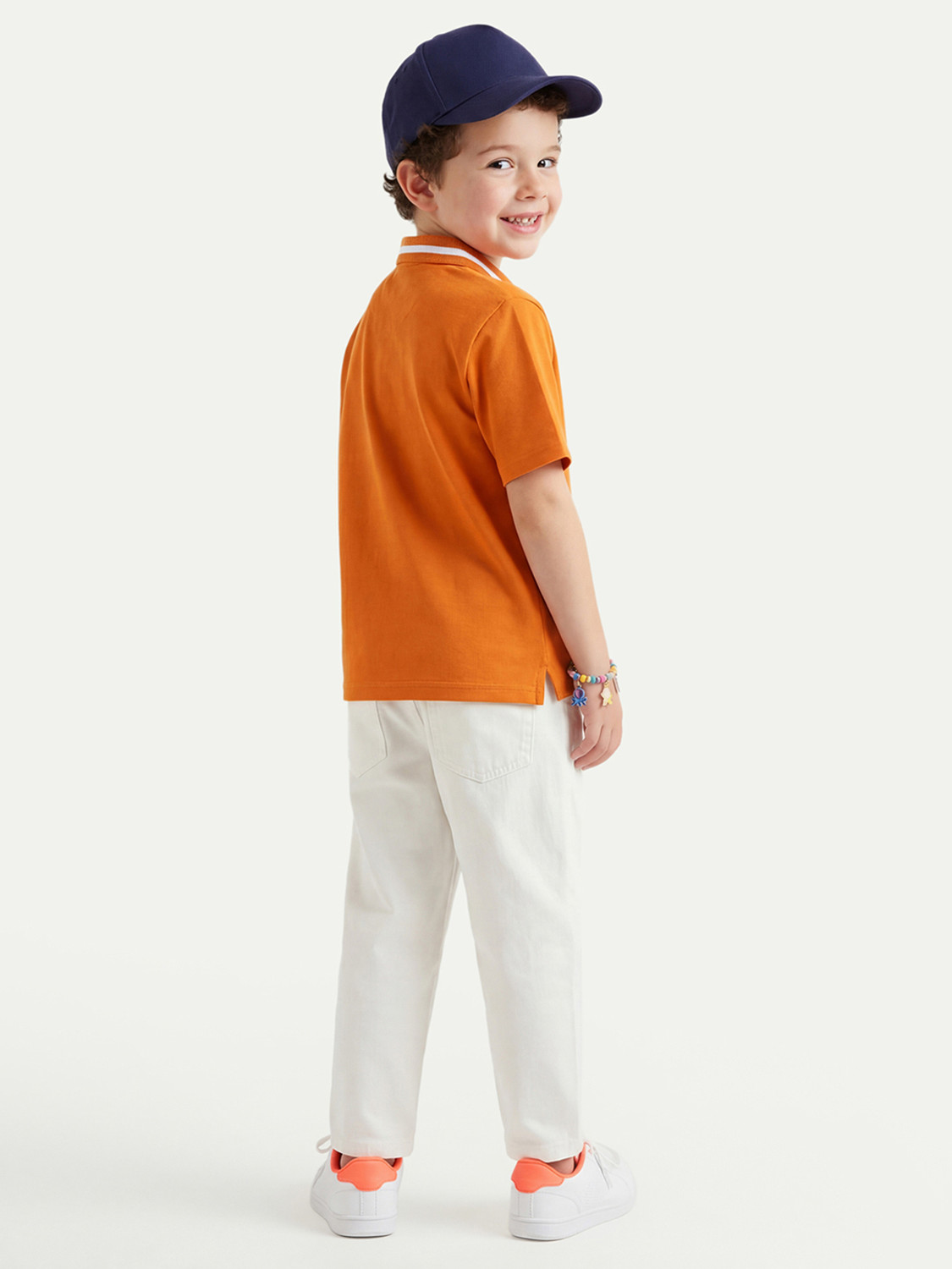 Image of United Colors of Benetton Regular Fit Boys White Trousers
