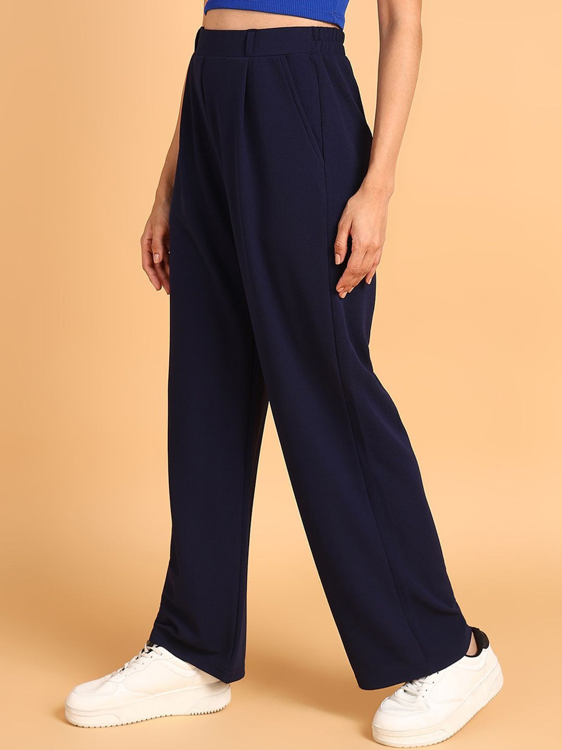 Image of Roadster Regular Fit Women Blue Trousers