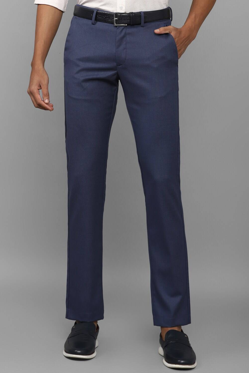 Allen Solly Slim Fit Men Dark Blue Trousers