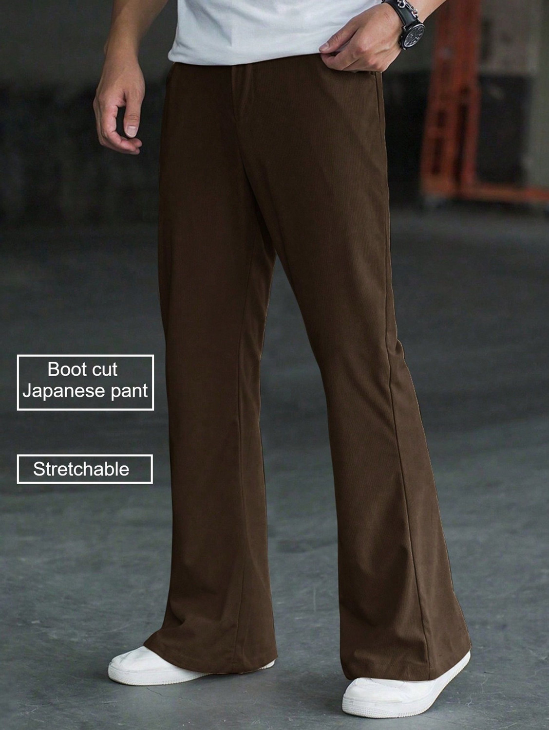 Image of Plus91 Loose Fit Men Brown Trousers
